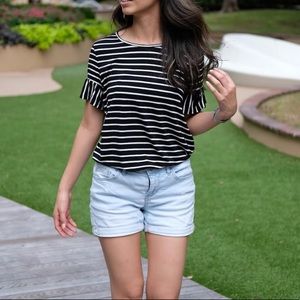 Stripe  black shirt